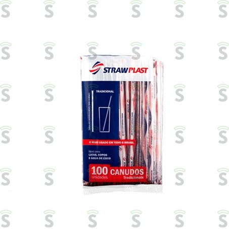  Canudo Plástico Strawplast Embalagem 100un