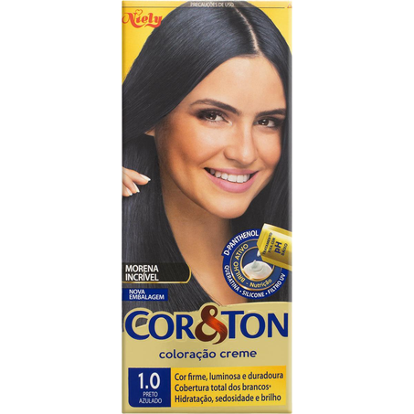 Tintura Cor&Ton 125g - N. 10 - Preto-azulado