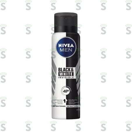  Antitranspirante Aerosol Nivea Invisible For Black & White Frasco Spray 150ml