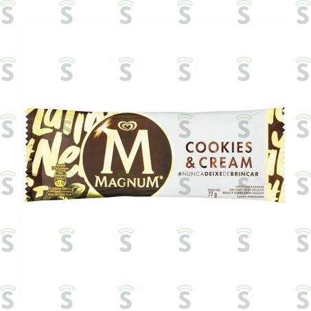  Sorvete Kibon Magnum Cookies e Cream. 69g