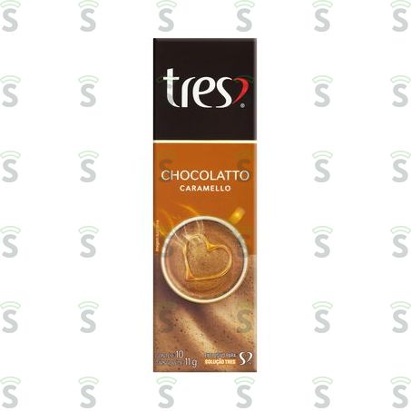  Chocolate Quente Em Cápsula 3corações Chocolatto Caramello Caixa Com 10un - 110gr