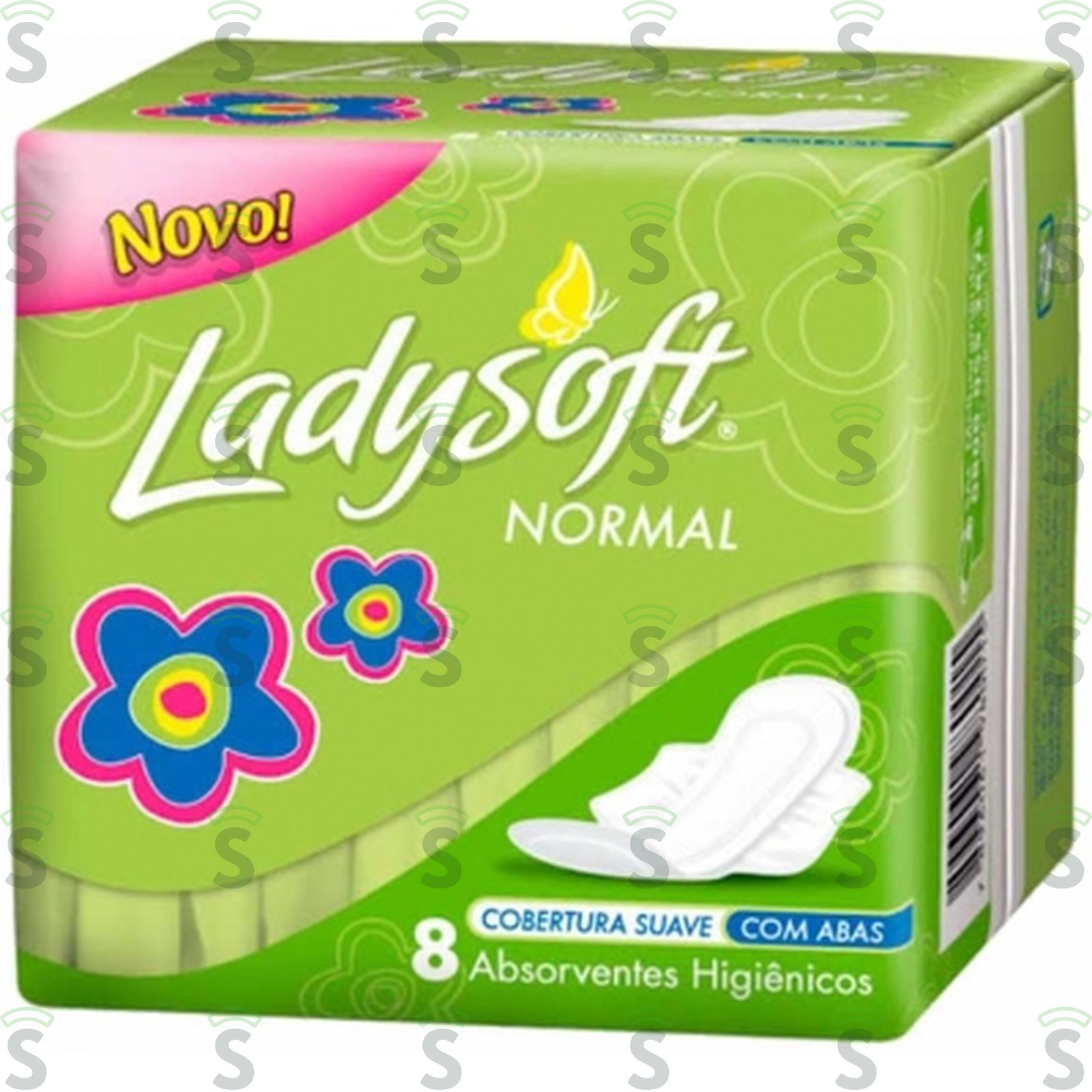 Ladysoft-absorvente suave com abas c/8