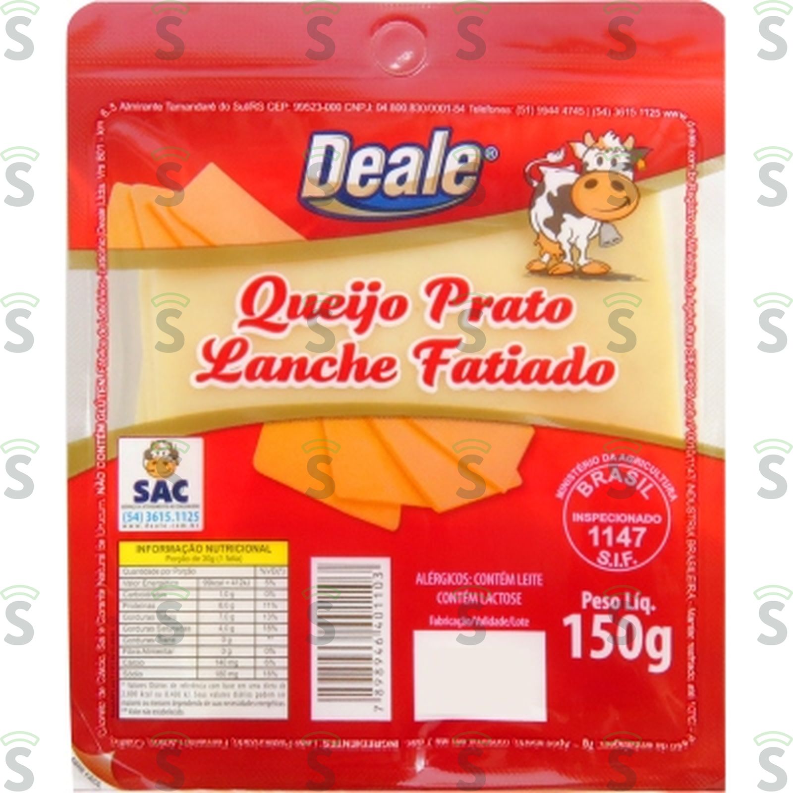 Deale-queijo 150g prato lanche fatiado