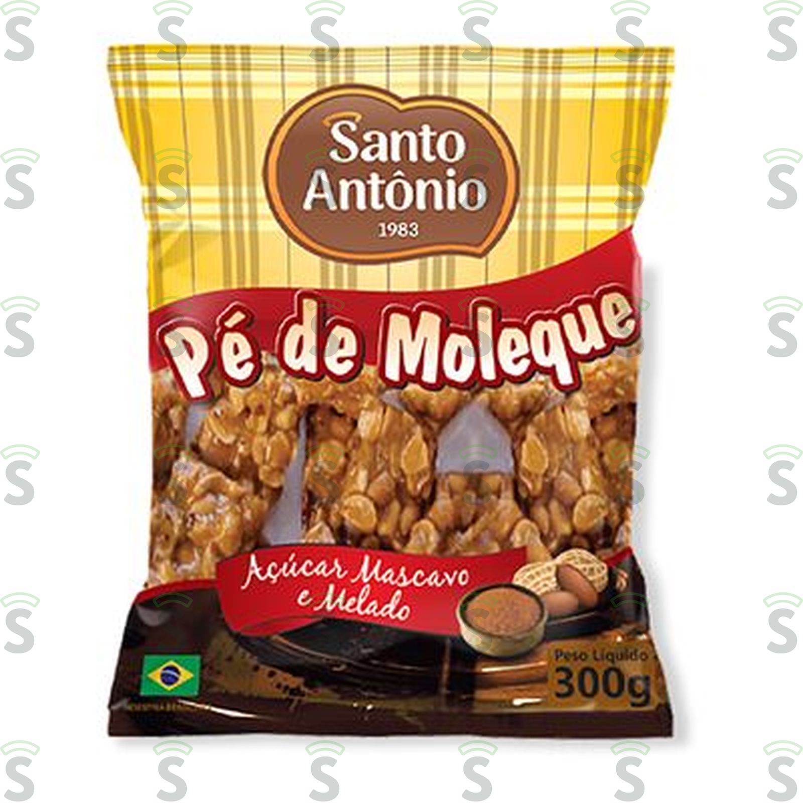 Pé de Moleque Santo Antônio com Açucar Mascavo Embalagem 300G