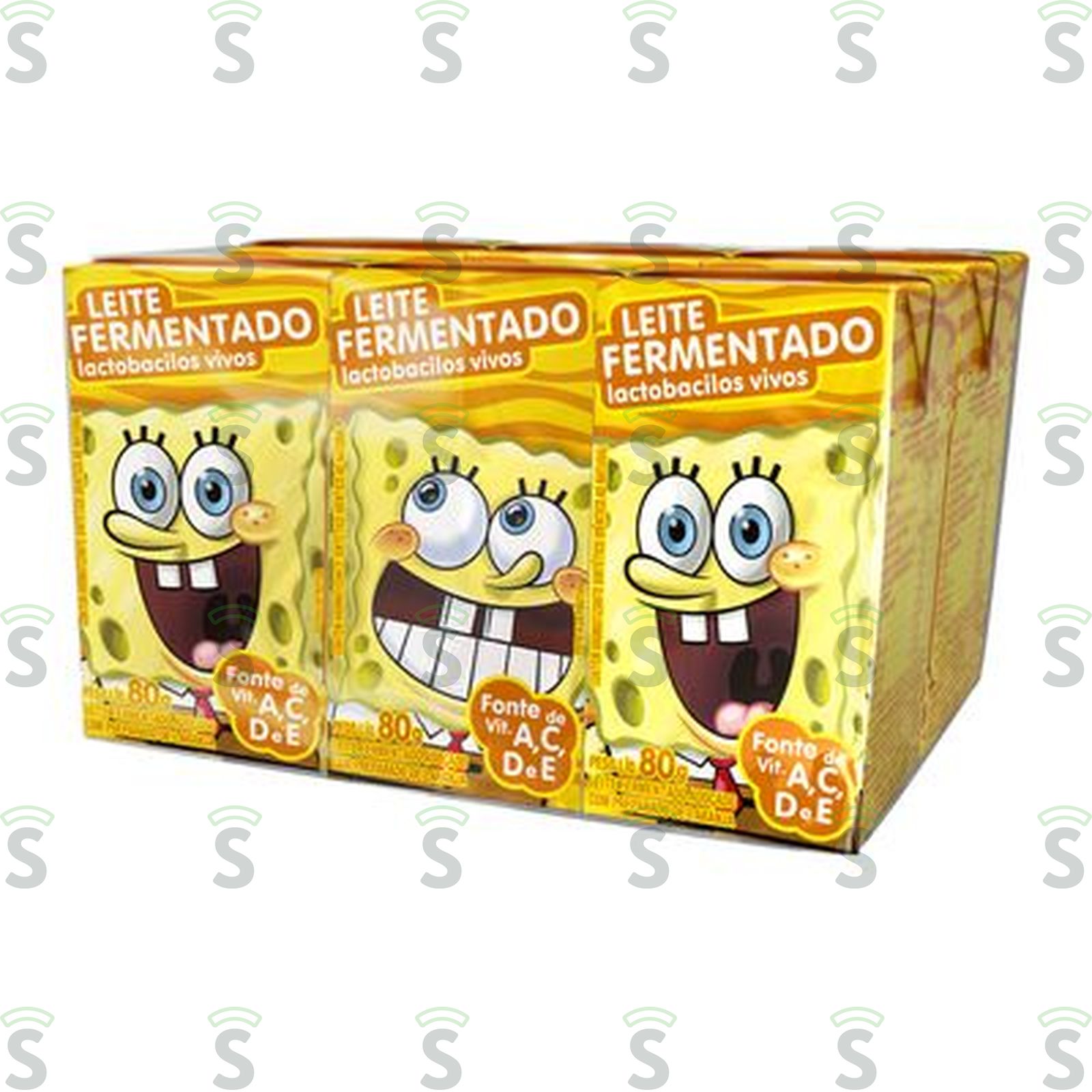 Leite Fermentado Elegê Bob Esponja Tradicional Embalagem 80G