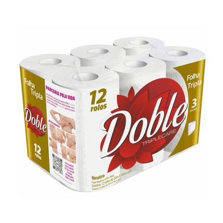PAPEL HIGIÊNICO DOBLE FOLHA TRIPLA MULHER C/12 RL 20M