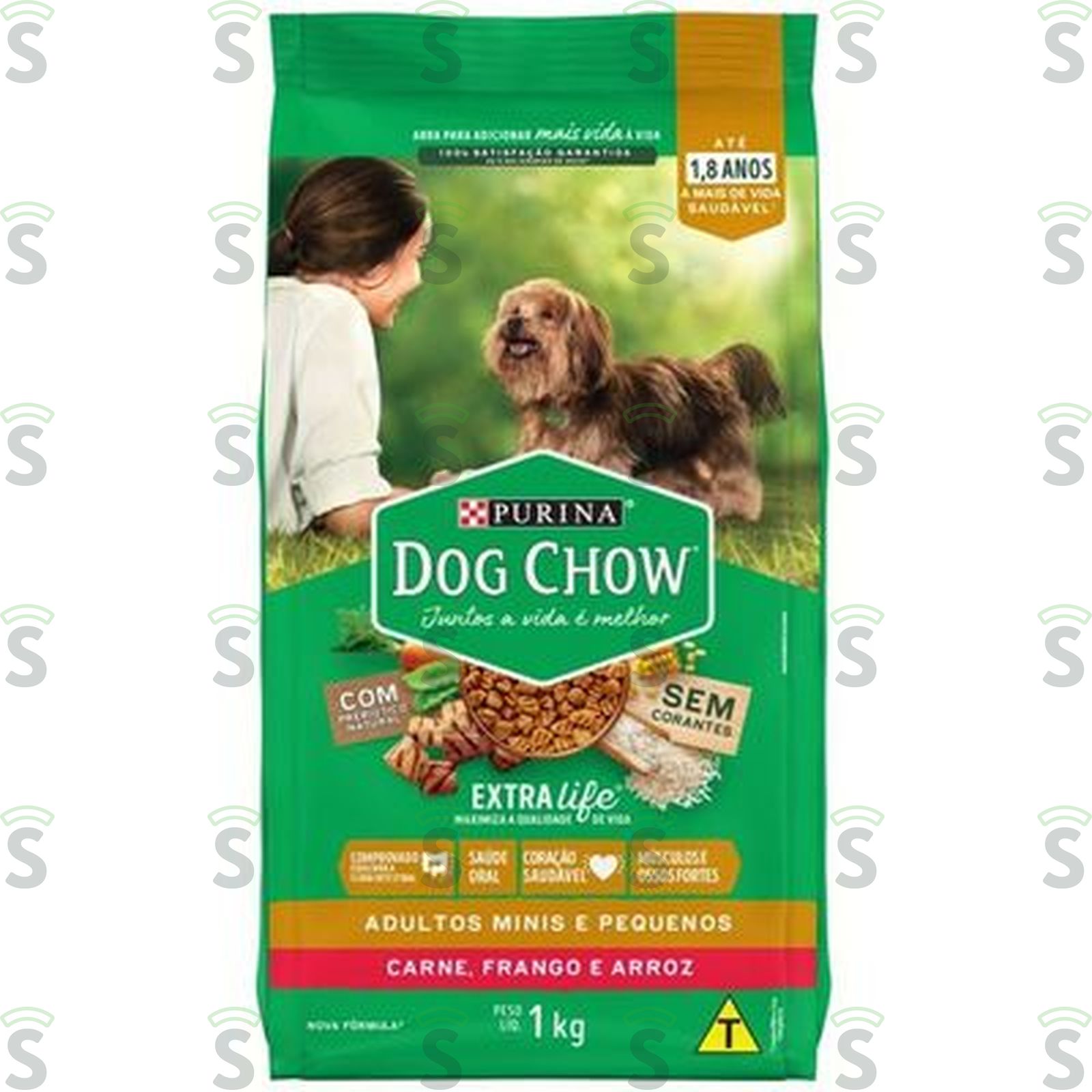 Ração Seca Para Cães Adultos Dog Chow Raças Pequenas Frango E Arroz 1KG