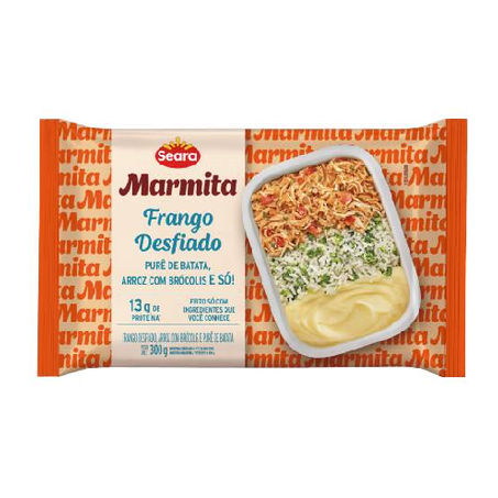 Marmita Seara Cong Frango Desfiado Purê Batata e Arroz 300g