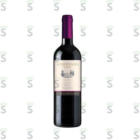  Vinho Fino Tinto Meio Seco Cabeza de Piedra Reservado Merlot Garrafa 750ml