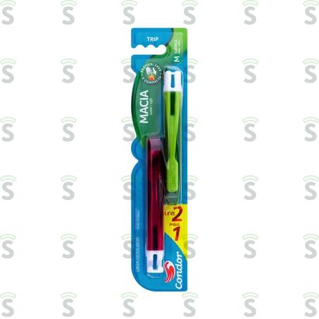  Escova Dental Condor Trip Macia Leve 2 Pague 1un