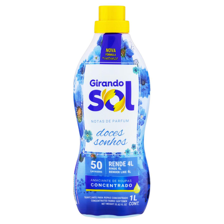 Amaciante Concentrado Girando Sol 1 Litro - Blue Care