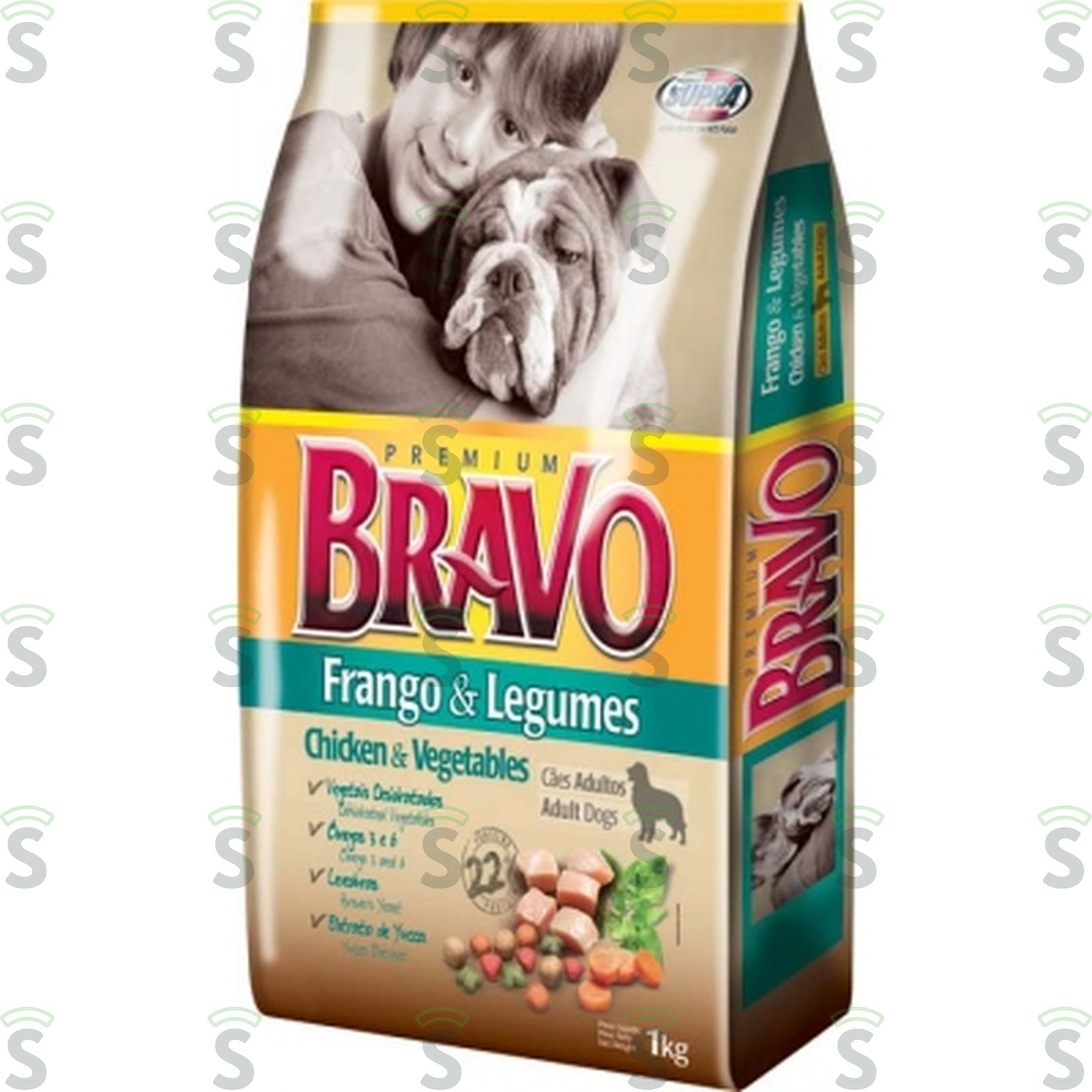 Ração Para Cães Bravo Frango E Legumes Embalagem 1KG