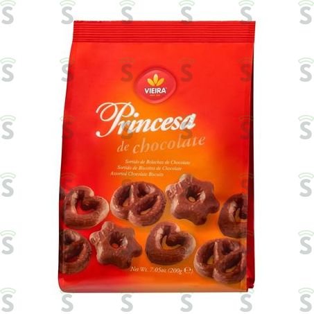  Vieira-biscoito Princesa Chocolate 200g