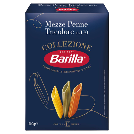 Massa Barilla 500g - Penne - Tricolor