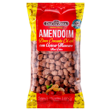 Amendoim DaColônia 350g - Cri-Cri - Com Açúcar Mascavo