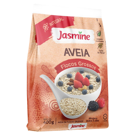 Aveia Integral Jasmine 400g - Flocos Grossos
