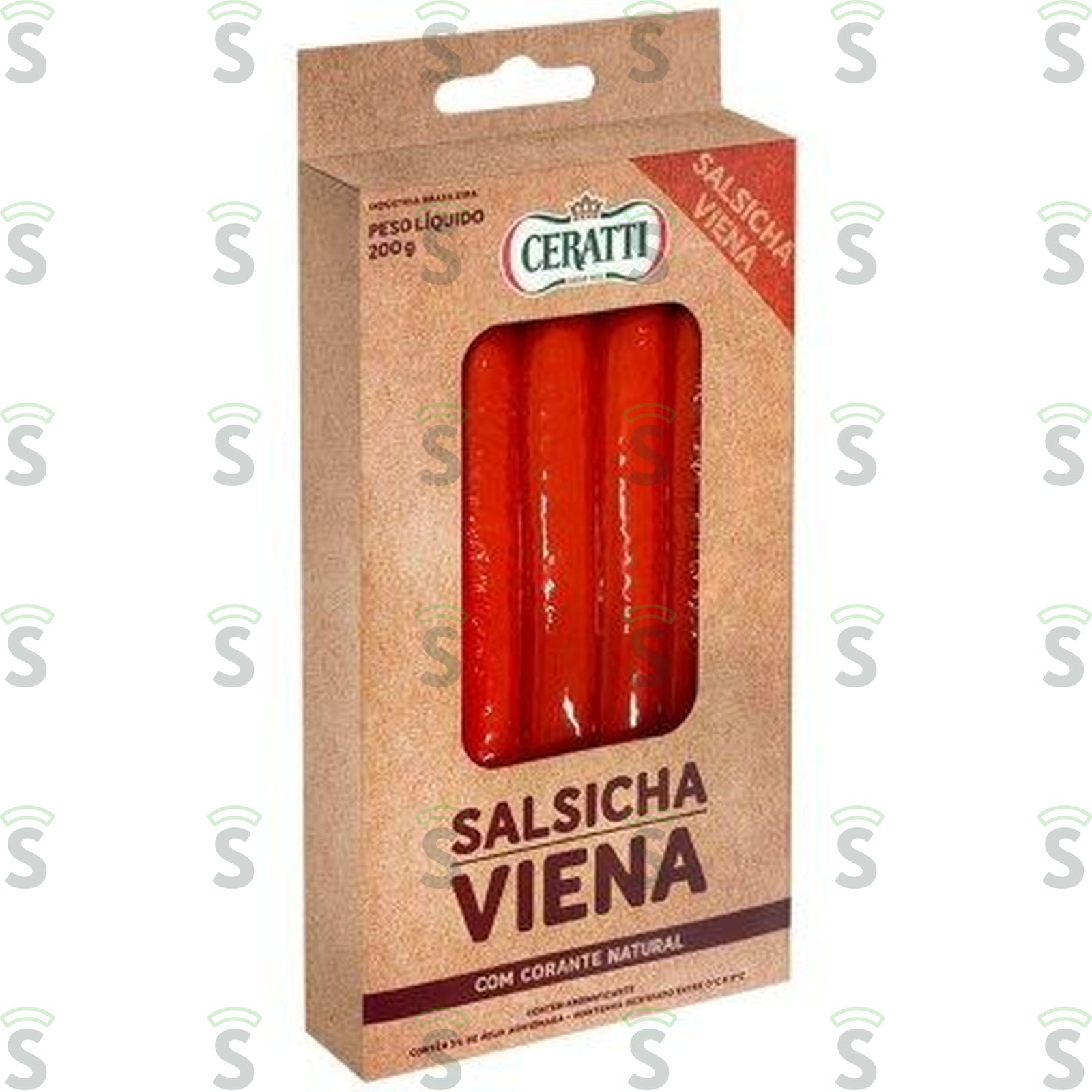 Salsicha Viena Ceratti Corante Natural 200G