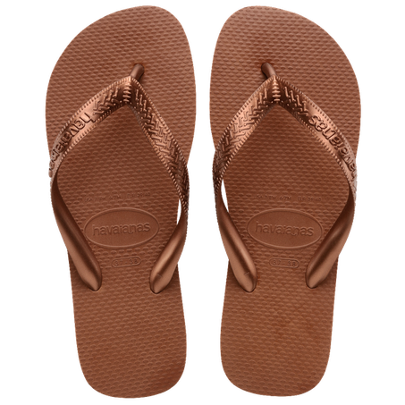 SANDÁLIAS HAVAIANAS TOP FERRUGEM E COBRE METÁLICO 33/34