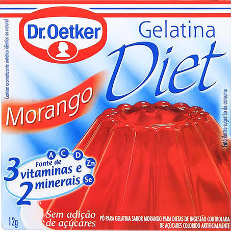 Gelatina Dr. Oetker 12g - Diet - Morango