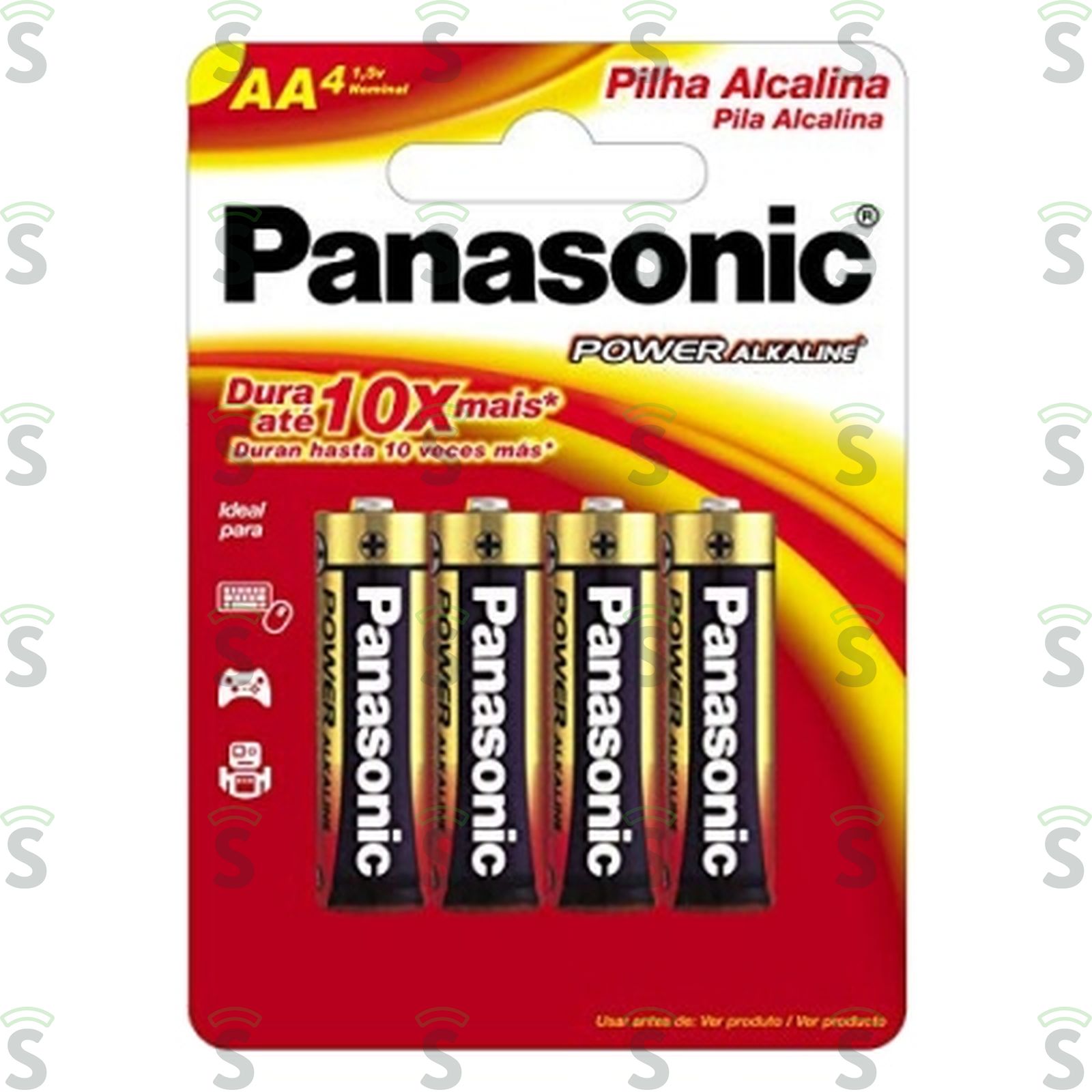 Pilha Alcalina Panasonic Pequena Aa Embalagem 4UN