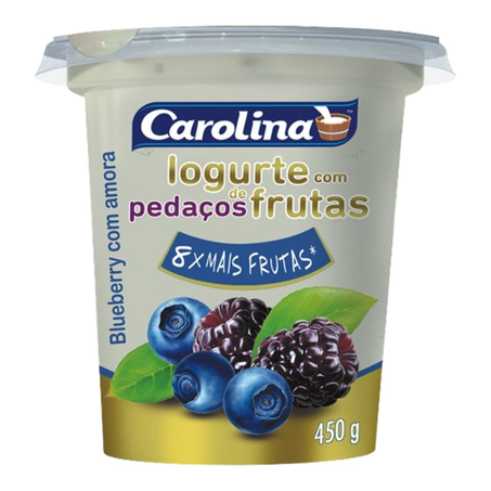 Iogurte Carolina 450g - Pedaços de Frutas