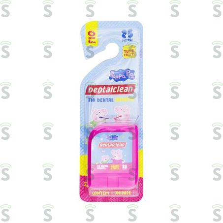  Fio Dental Infantil Tutti Frutti Peppa Pig Dentalclean 25m