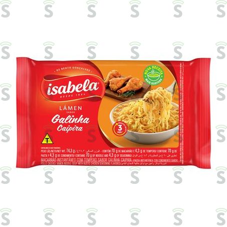  Macarrao Isabela Galinha Caipira 743g