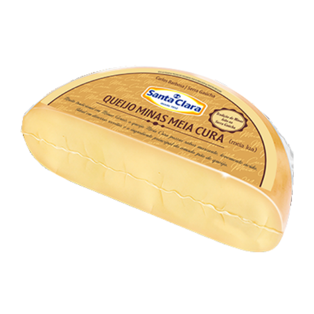 Queijo Minas Meia Cura Santa Clara fracionado - aproximadamente 600g