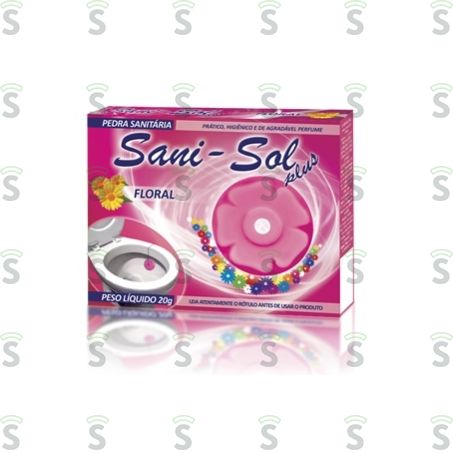  Pedra Sanitária Sani-sol Plus Floral Embalagem 20g