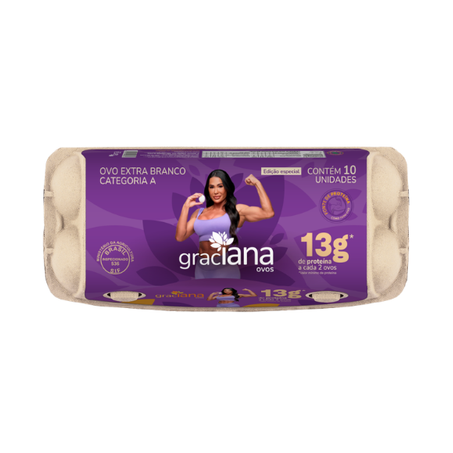 Ovos Branco Extra Graciana C/10 14g Proteínas