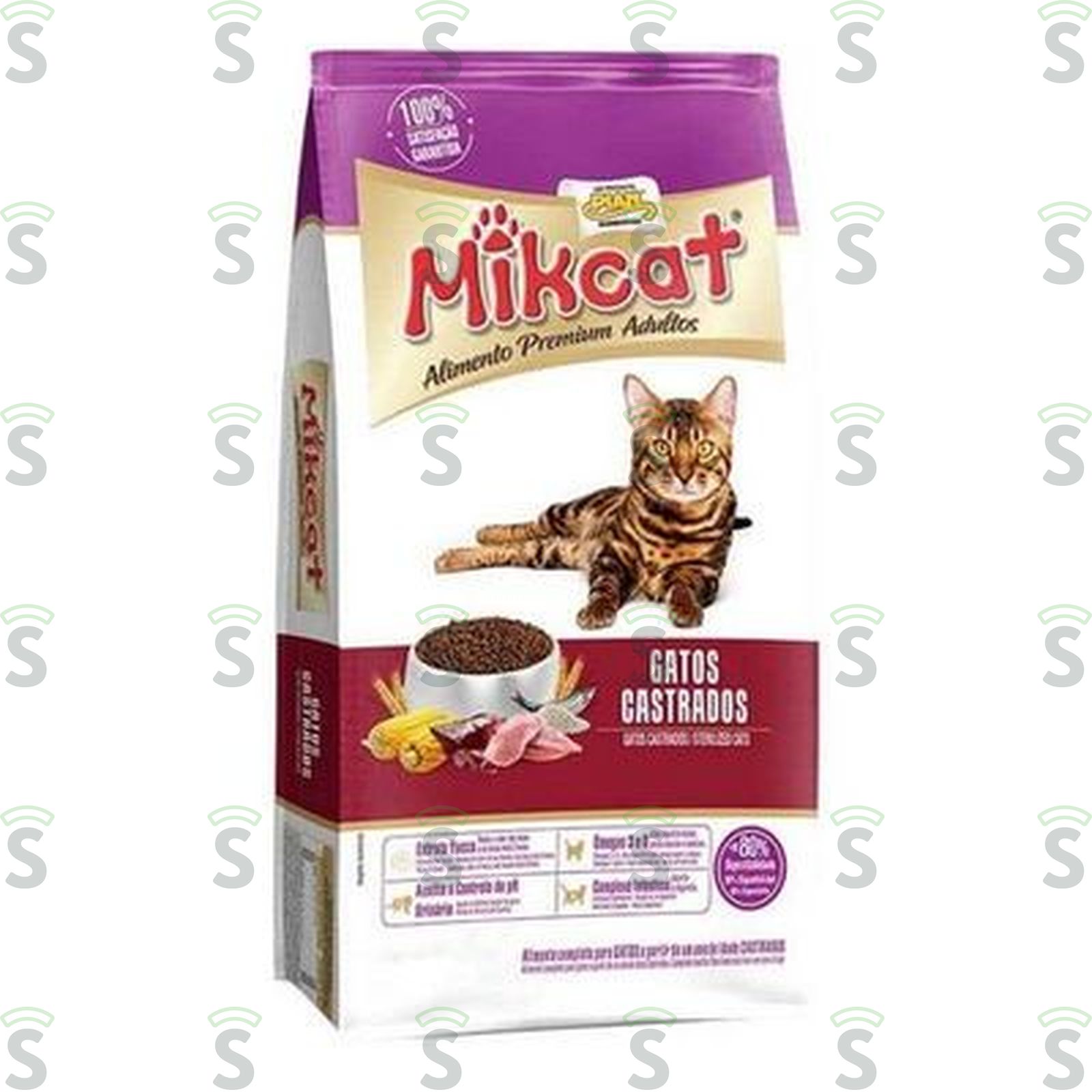 Ração Para Gatos Mik Cat Castrado Sabor Frango E Peixe 1KG