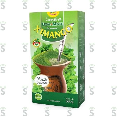  Erva Mate Ximango Sabor Menta Embalagem 500g