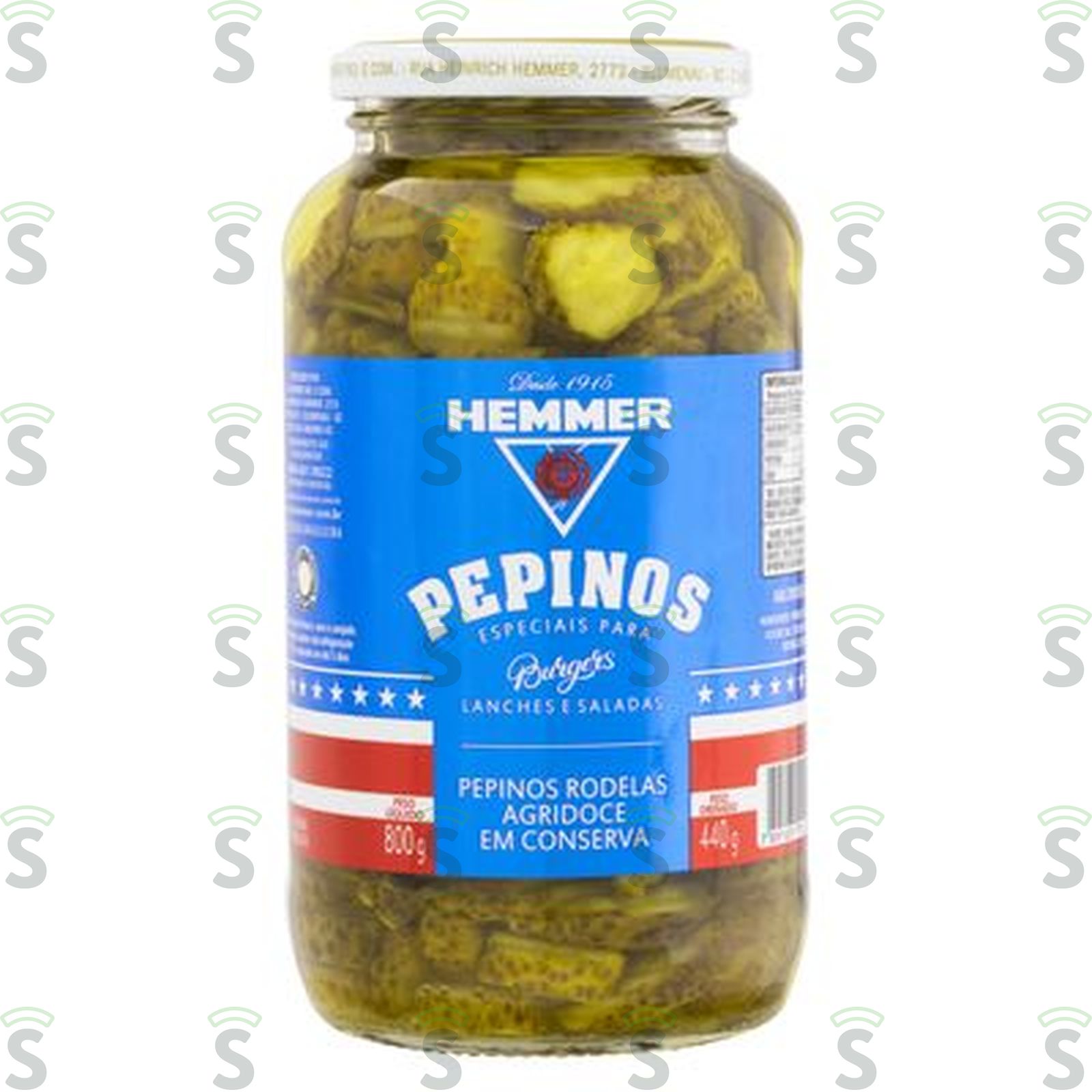 Hemmer-pepino agridoce rodelas 440g