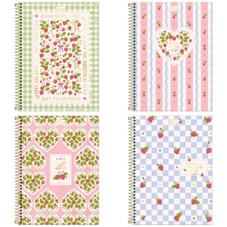 Caderno tilibra espiral be berry 80f