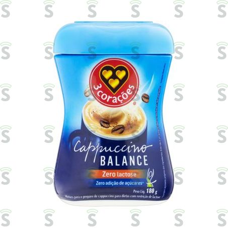  Cappuccino 3 Corações Balance Zero Lactose 180g