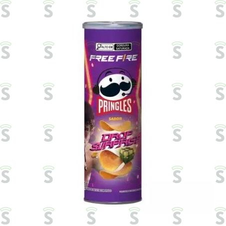  Salgadinho de Batata Pringles Drop Surprise Free Fire Pote 105gr