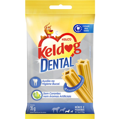 Petisco Keldog 35g - Dental - Raças Mini/ Pequeno