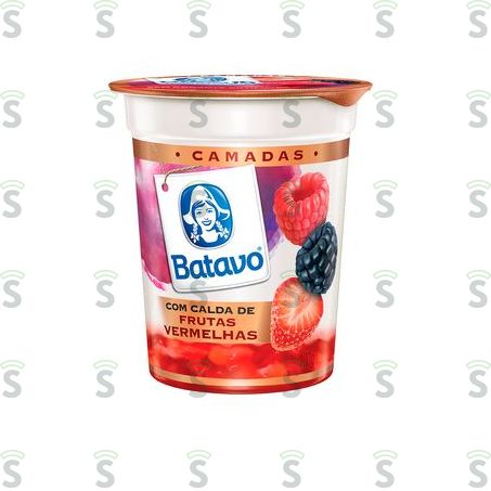  Iogurte Parcialmente Desnatado Calda Frutas Vermelhas Batavo Camadas Copo 100g