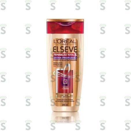  Shampoo Reconstrutor L'oréal Paris Elseve Reparação Total 5 Extra-profundo Frasco 200ml