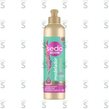  Creme Para Pentear Seda Boom Modelador Antifrizz Frasco 350ml