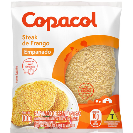 Steak Empanado Copacol 100g - Frango