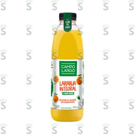  Suco Pronto Campo Largo Laranja Integral Garrafa 900ml