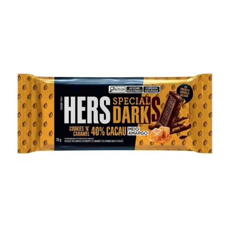Chocolate Barra Hersheys 40% Cacau Cookies'n Caramelo 75g