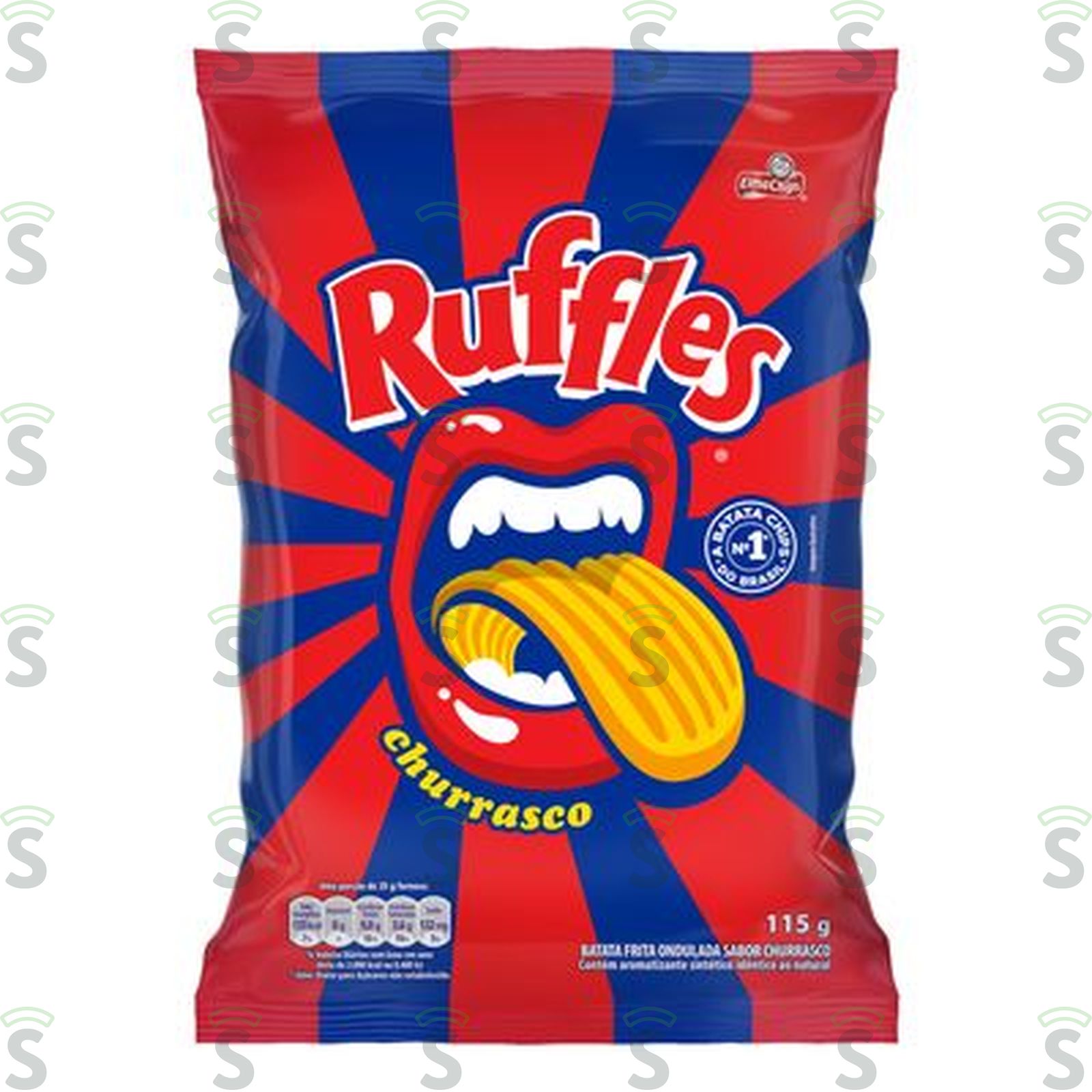 Batata Frita Ondulada Churrasco Elma Chips Ruffles Pacote 115G