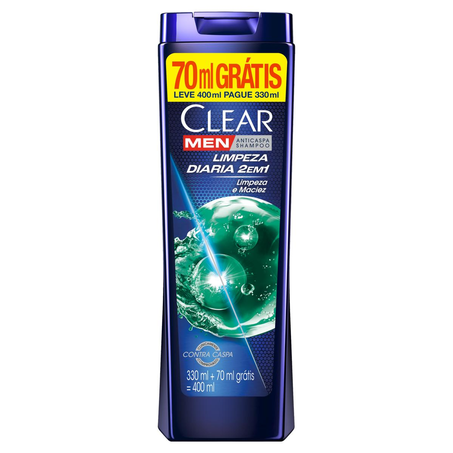 Shampoo Clear Leve 400ml, Pague 330ml