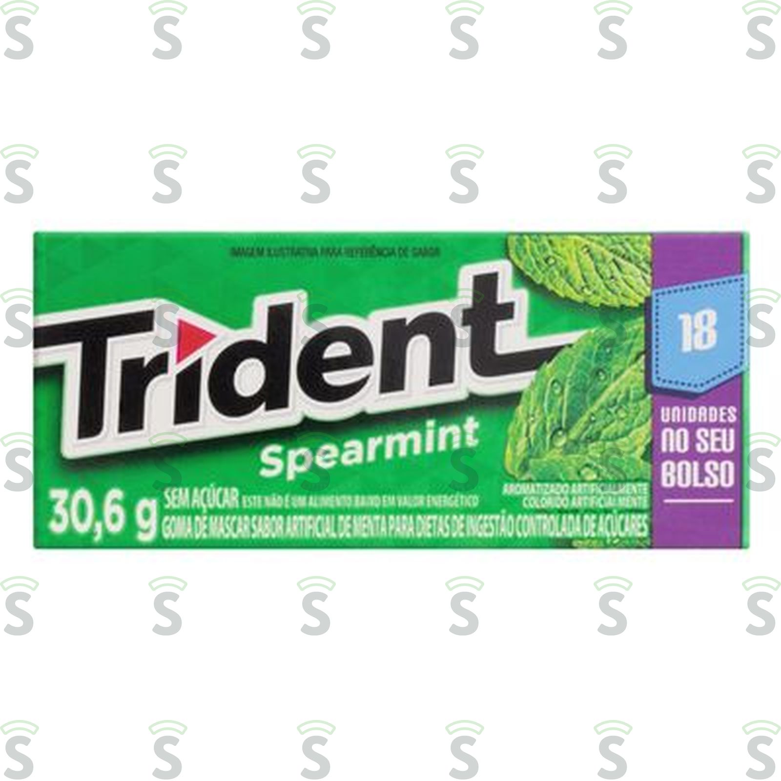 Goma de Mascar Trident Spearmint 30.6G