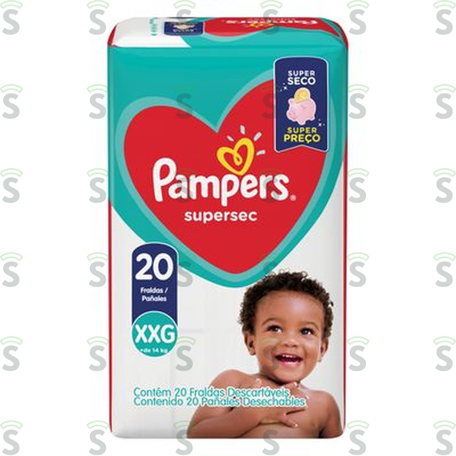 Pampers-fralda supersec xxg c20