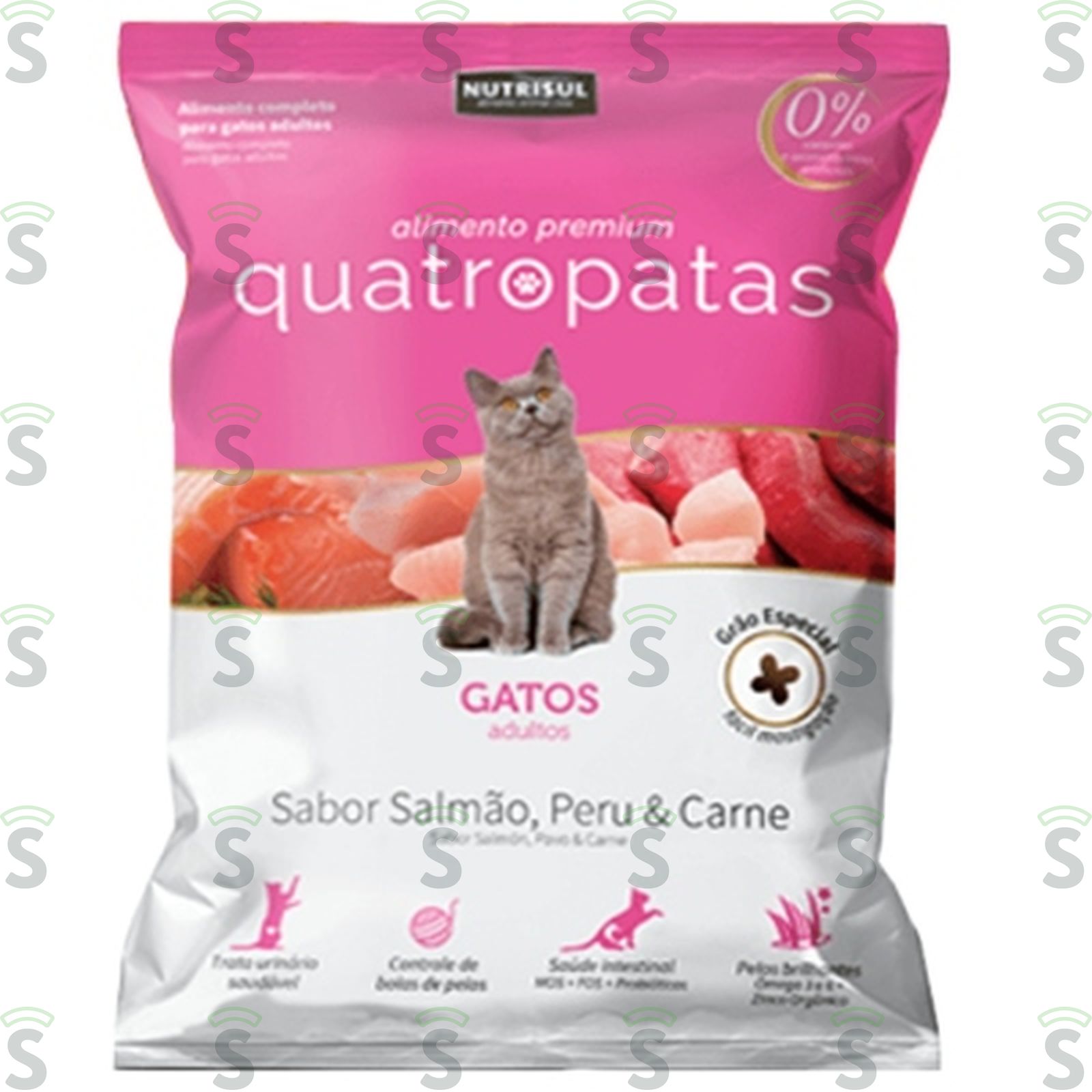 Racao Q.patas Cat Adulto Sal/Per/Car 1KG