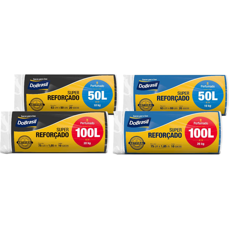 Saco para Lixo Casafort/ DoBrasil 50 Litros - Perfumado - Azul