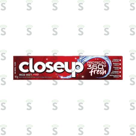 Gel Dental Com Flúor Close Up Red Hot Proteção 360 Fresh Caixa 90gr